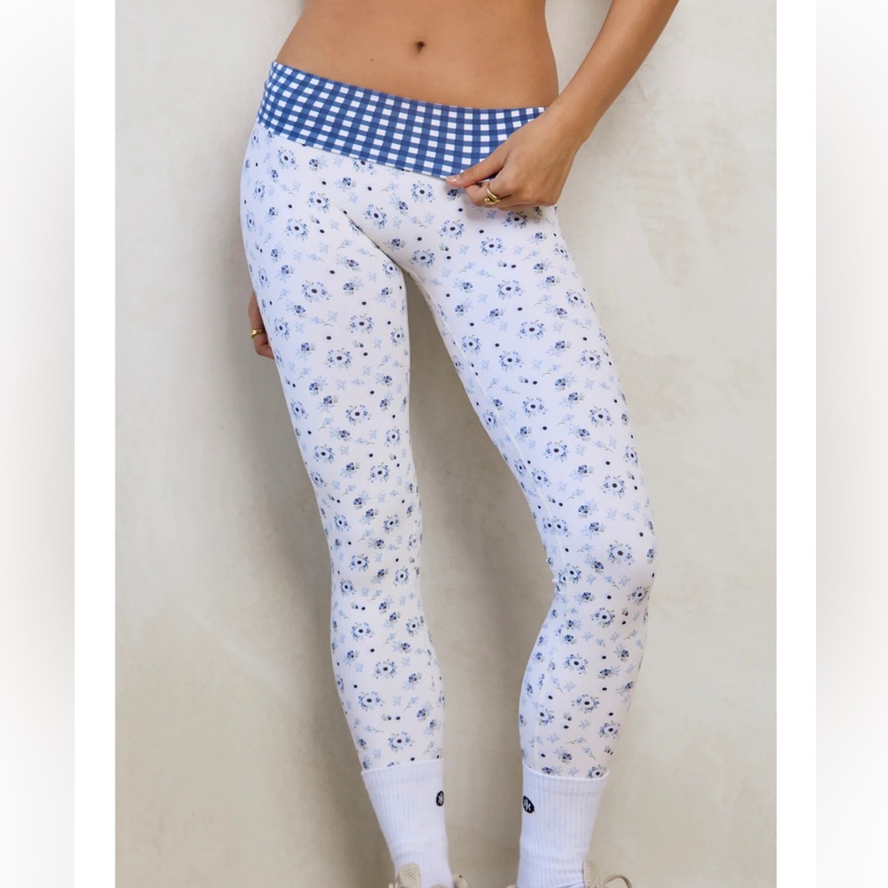 Astoria LUXE BALANCE Full Length Legging - Blueberry Gingham